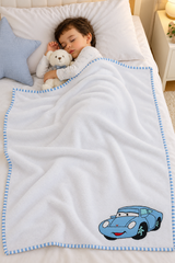 Blue Car Fleece Blanket