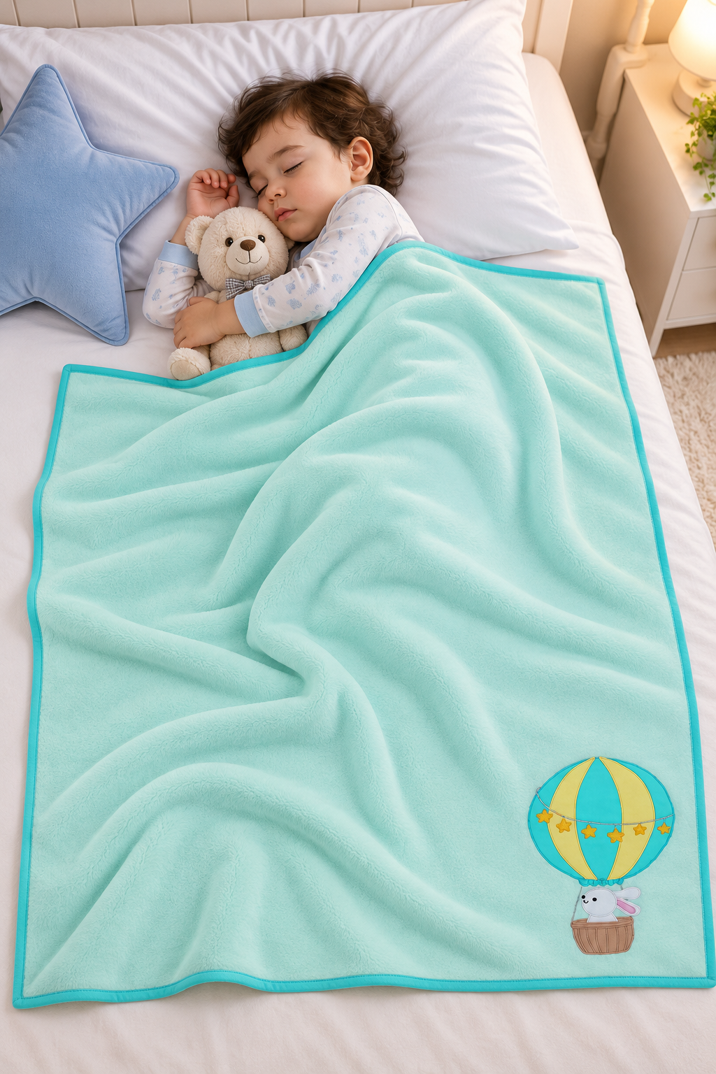Hot Air Balloon Fleece Blanket