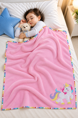 Pink Unicorn Fleece Blanket