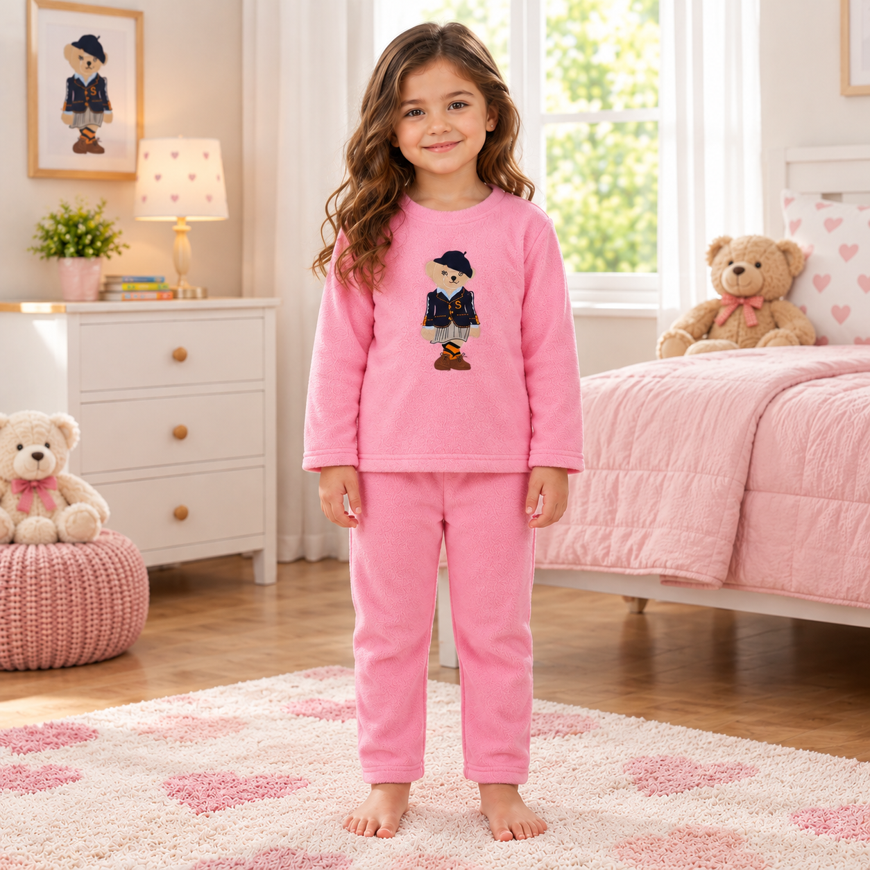 Teddy Bear Fleece Night Suit