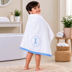Alphabet Blue Bath Towel