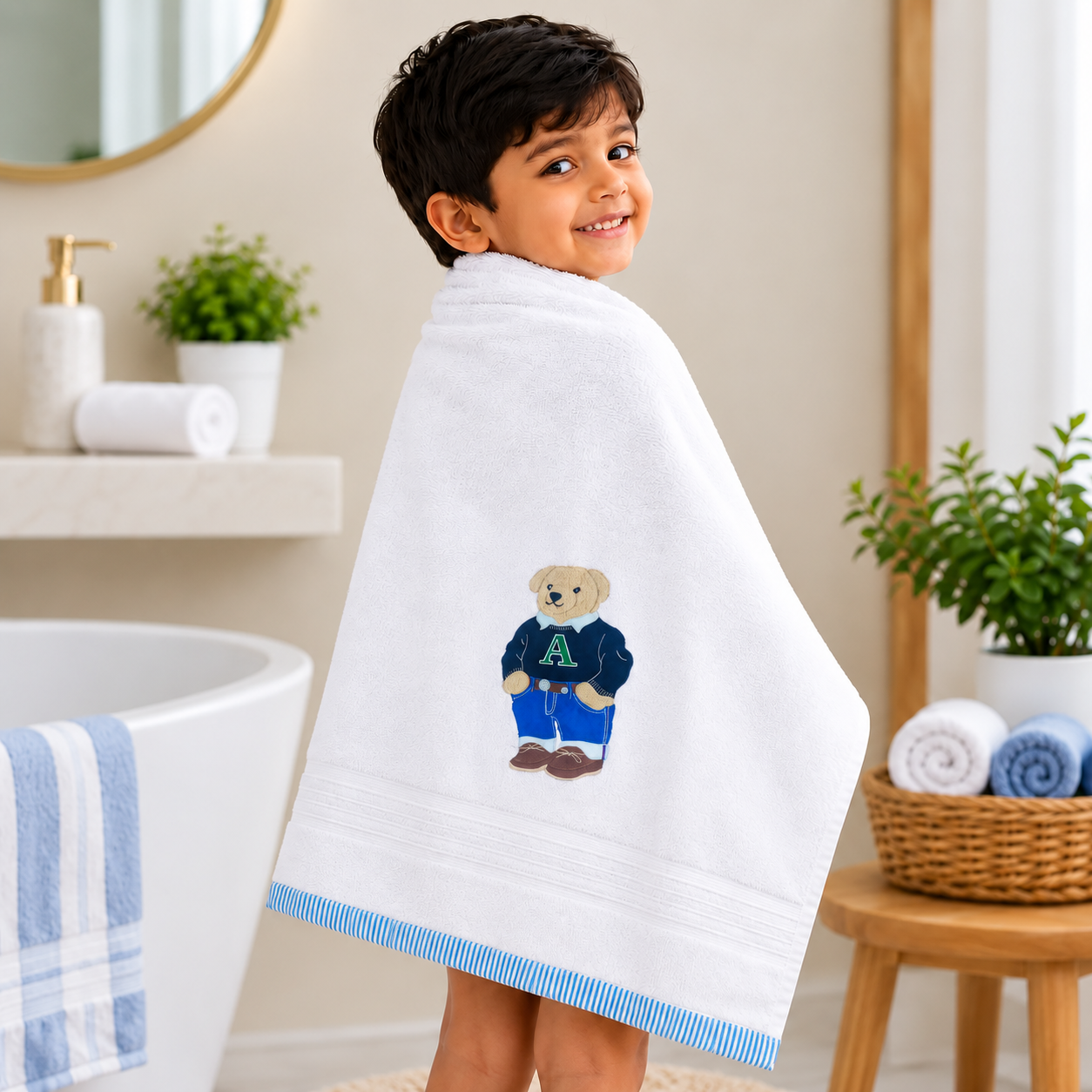 RL Bear Boy Bath Towel