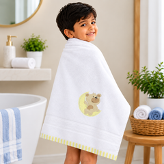 Teddy on Moon Bath Towel