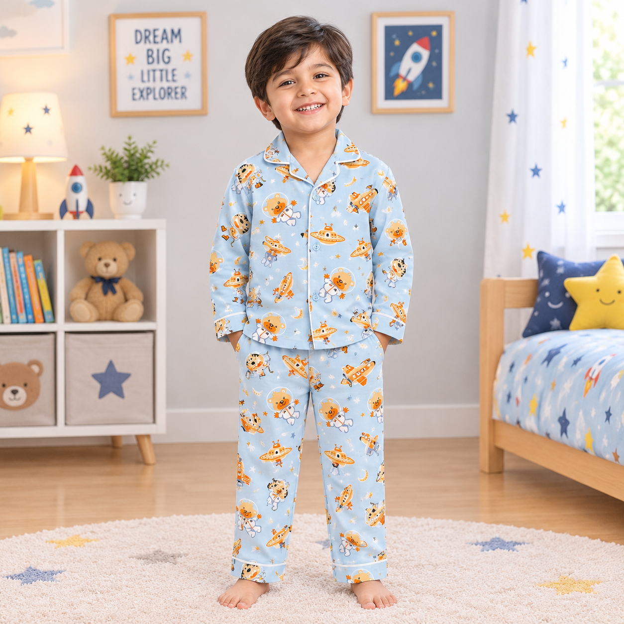 Space Animals Printed Night Suits