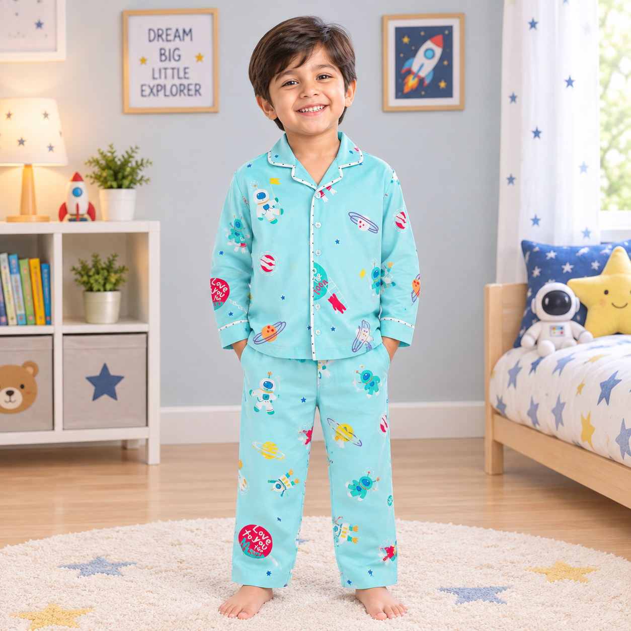 Spece Printed Night Suits