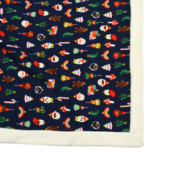 Dark Blue Sherpa Xmas Blanket