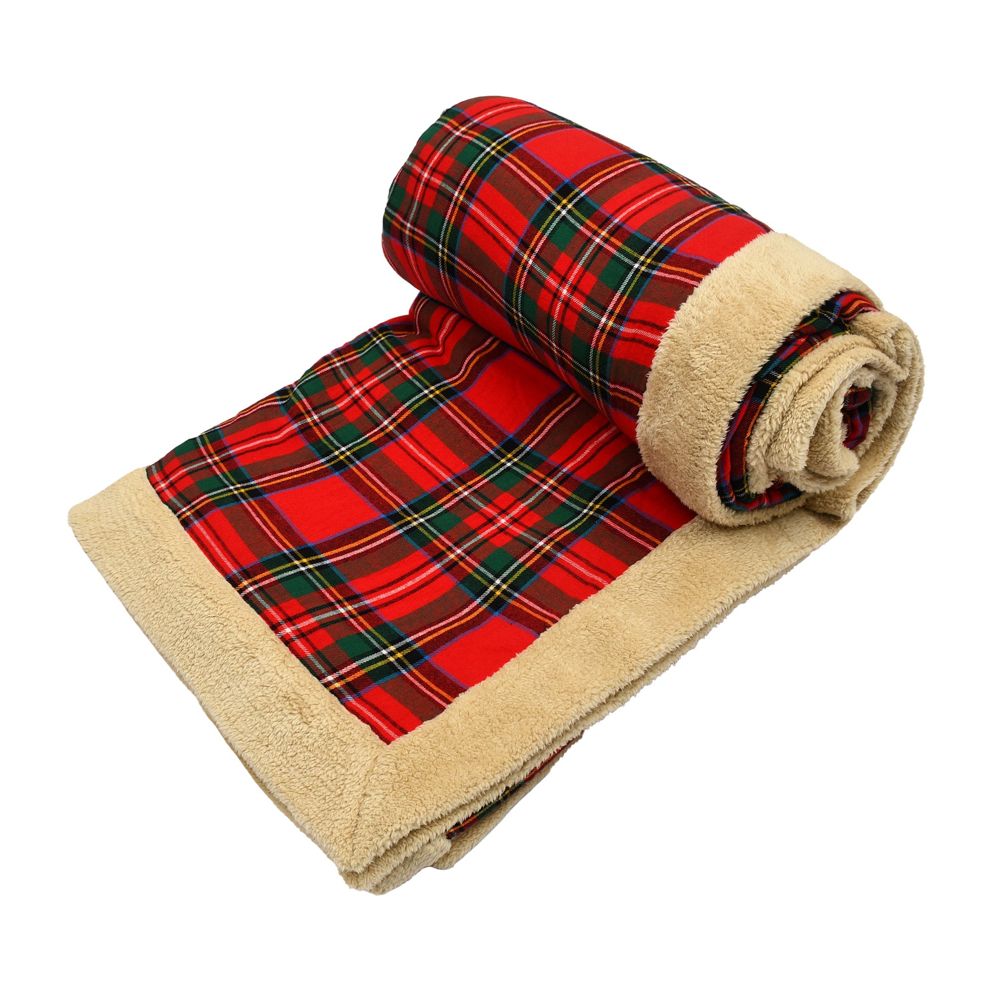 Red Check Sherpa Blanket