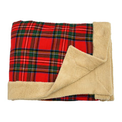 Red Check Sherpa Blanket
