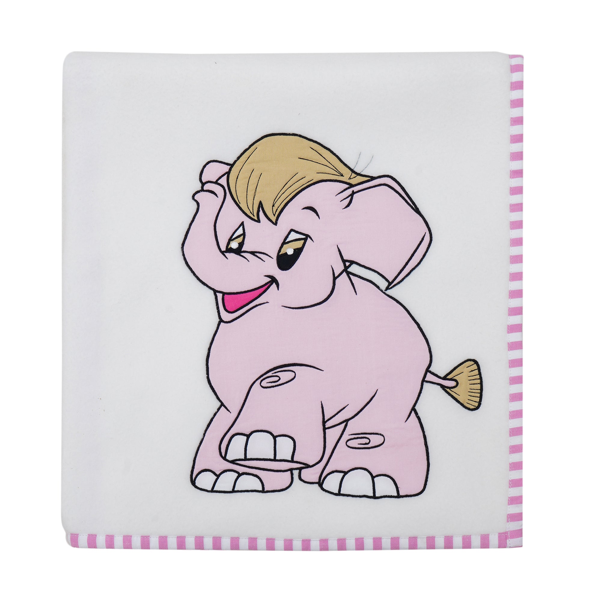 Elephant Pink Fleece Blanket