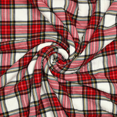 Red and White Check Sherpa Blanket