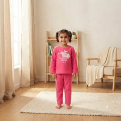 Peppa Dark Pink Fleece Night Suit