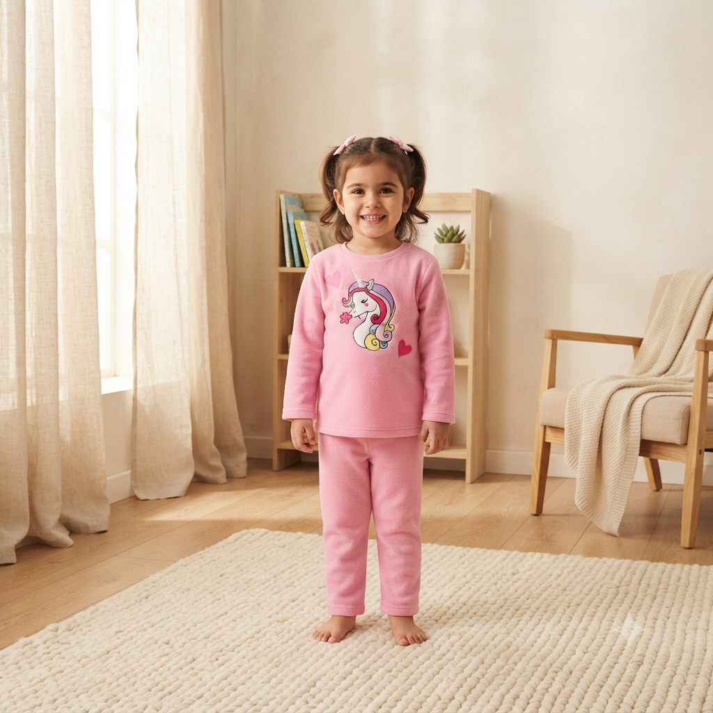 Rainbow Unicorn Fleece Night Suit