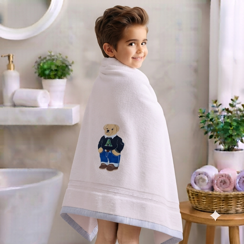 RL Bear Boy Bath Towel