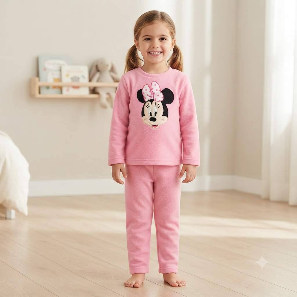 Minnie Light Pink Fleece Night Suit