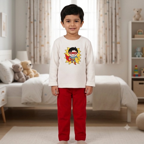 Superhero Fleece Night Suit