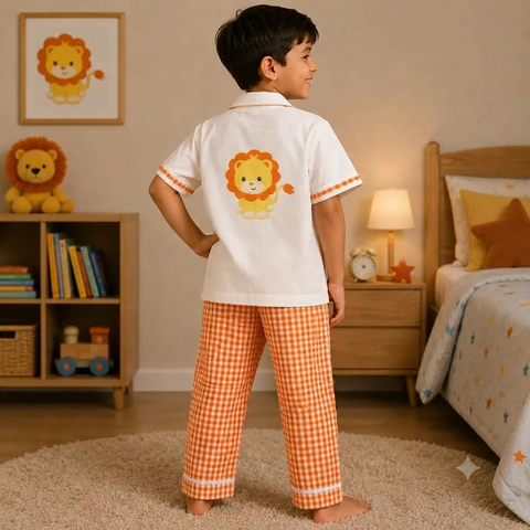 Lion Cotton Night Suit