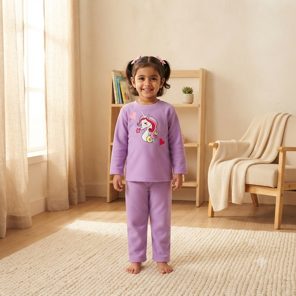 Rainbow Unicorn Fleece Night Suit