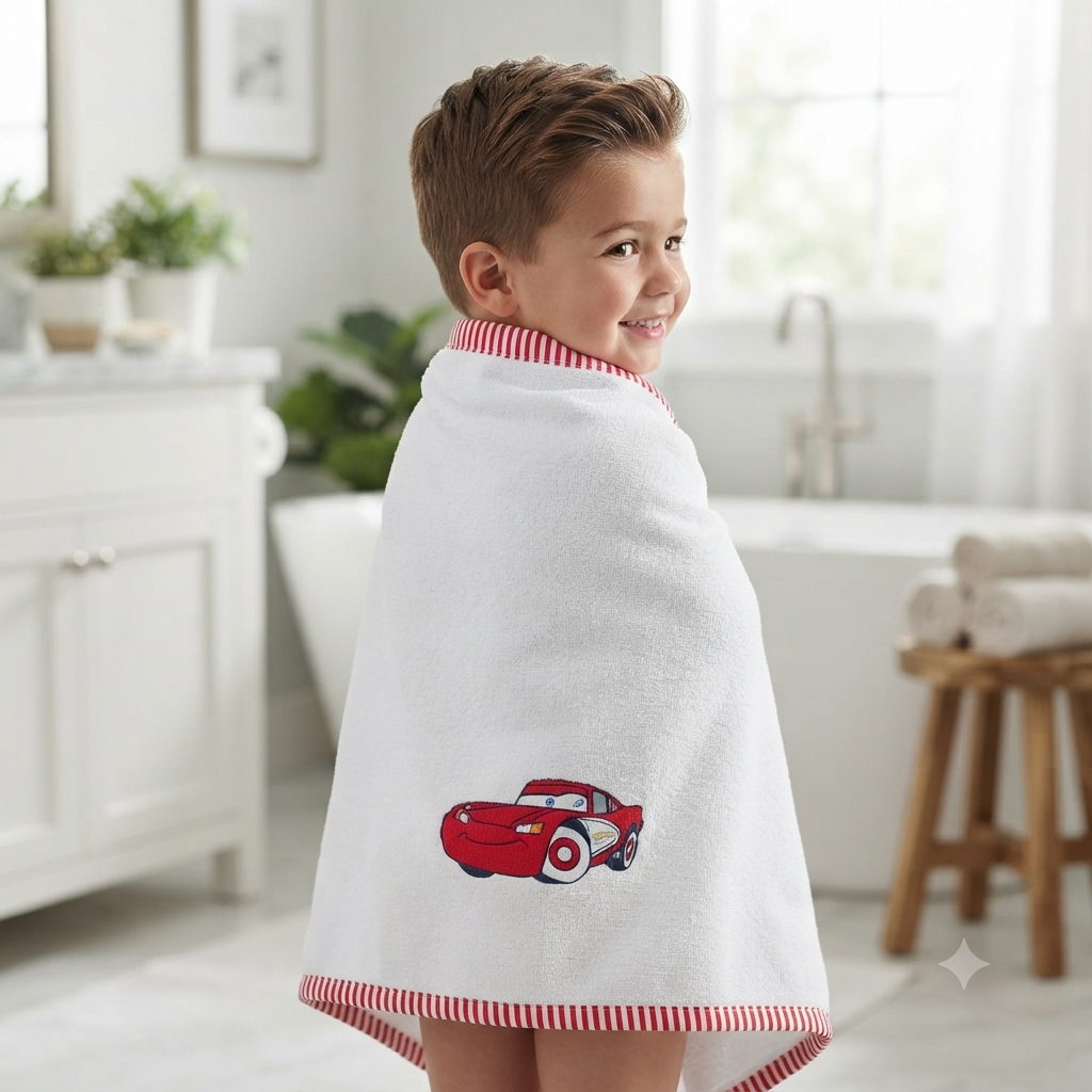 Red Car Bath Towel
