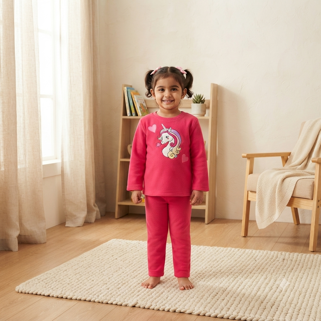 Rainbow Unicorn Fleece Night Suit