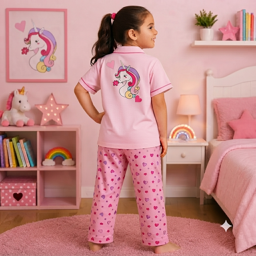 Rainbow Unicorn Cotton Night Suit