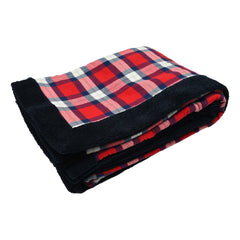Red and Black Check Sherpa Blanket
