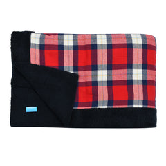 Red and Black Check Sherpa Blanket