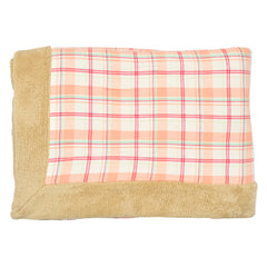 Peach Check Sherpa Blanket