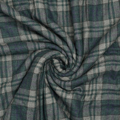 Dark Green Check Sherpa Blanket