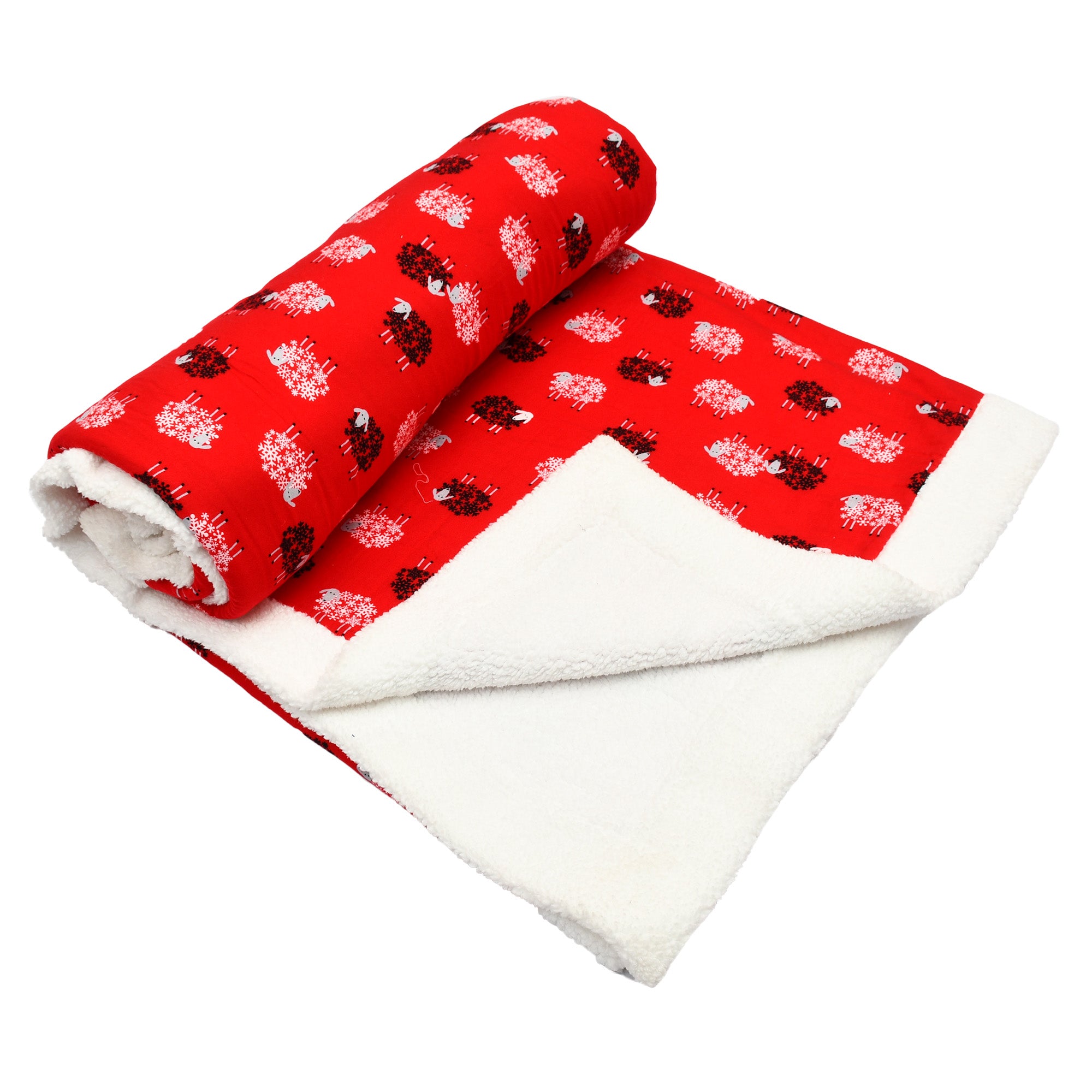 Red Sherpa Sheep Blanket