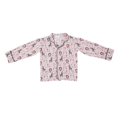 Pink Animals Printed Night Suits