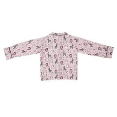 Pink Animals Printed Night Suits