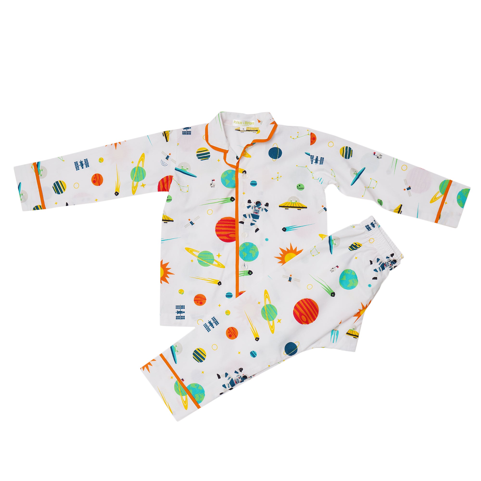 Planets Printed Night Suits