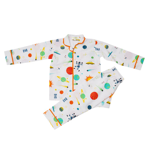 Planets Printed Night Suits