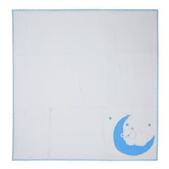 Teddy on Moon Fleece Blanket