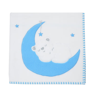Teddy on Moon Fleece Blanket