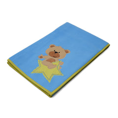 Teddy on Star Fleece Blanket