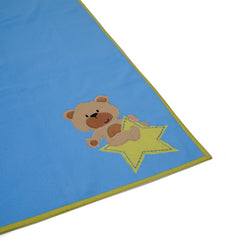 Teddy on Star Fleece Blanket