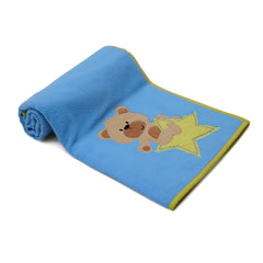 Teddy on Star Fleece Blanket