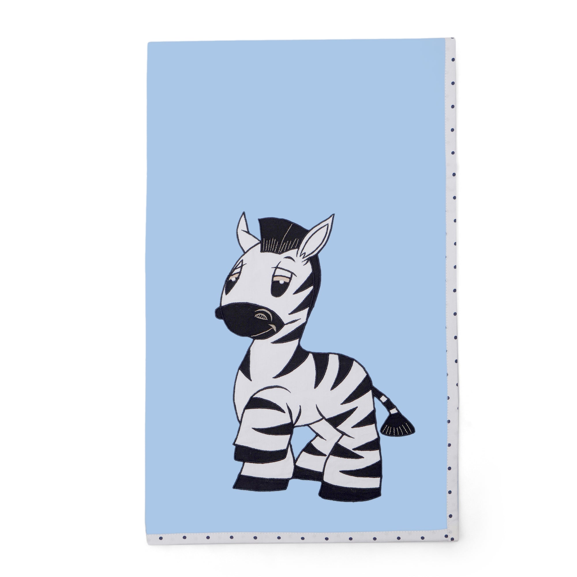 Zebra Blue Cotton Wrap Sheet
