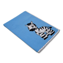 Zebra Blue Fleece Blanket