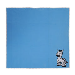 Zebra Blue Fleece Blanket