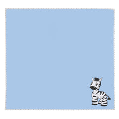 Zebra Blue Cotton Wrap Sheet