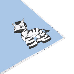 Zebra Blue Cotton Wrap Sheet