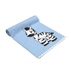 Zebra Blue Cotton Wrap Sheet