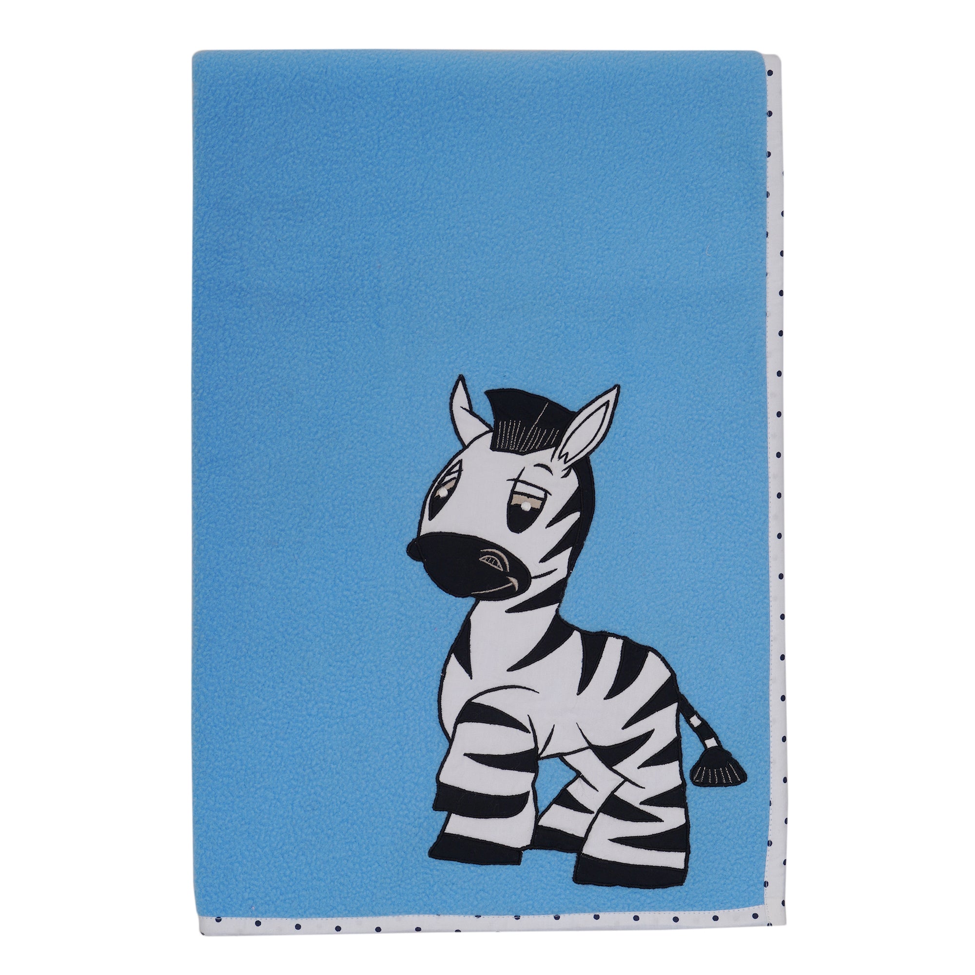 Zebra Blue Fleece Blanket