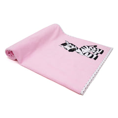 Zebra Pink Fleece Blanket