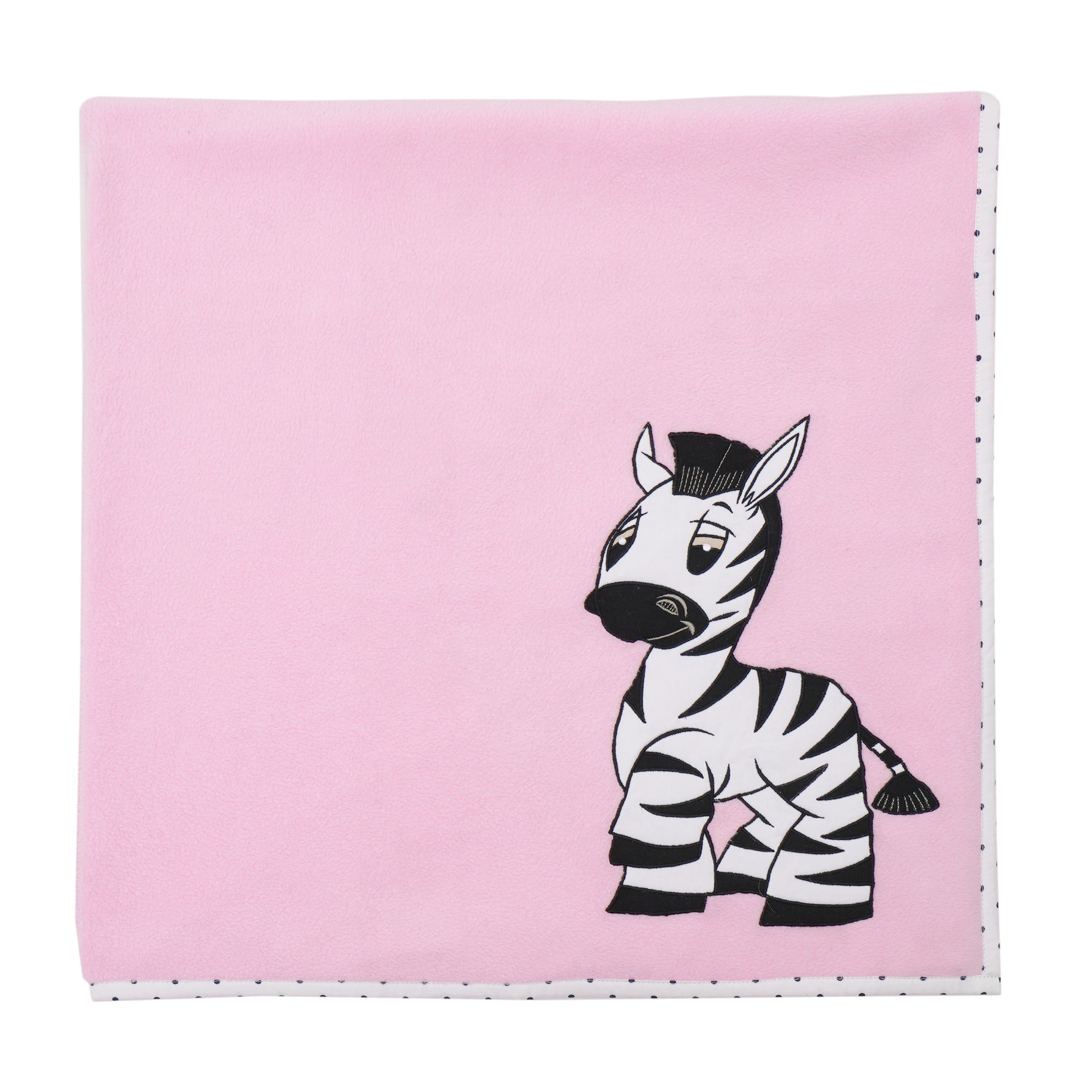 Zebra Pink Fleece Blanket