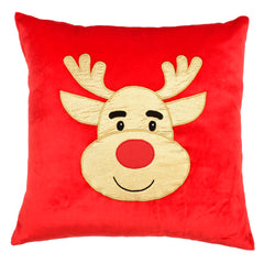 Gold Reindeer Cushion