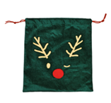 Green Reindeer Sack