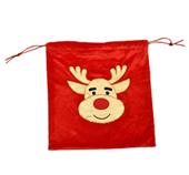 Gold Reindeer Sack